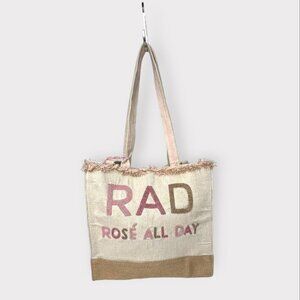 AMERICA & BEYOND Rose All Day Tote‎ Bag Summer Vacation Brunch